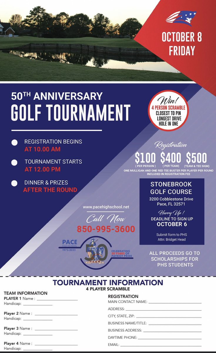Looking forward to this <a href="/pacehighsga/">Pace High SGA</a> #highschoolgolf #seeyouatstonebrook #PaceFl <a href="/pnj/">PNJ</a> <a href="/wuwf/">WUWF Public Media</a> <a href="/escarosapress/">EscaRosa Press</a>