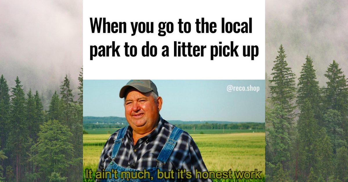 Every LITTER bit helps! 😂 Join us this Saturday for #NationalCleanupDay and help #cleanthearth! Tag your #cleanupcrew! Learn more and sign up at nationalcleanupday.org. #trashtag #plogging #littermeme #greenmeme #trashpickup #cleanertomorrow