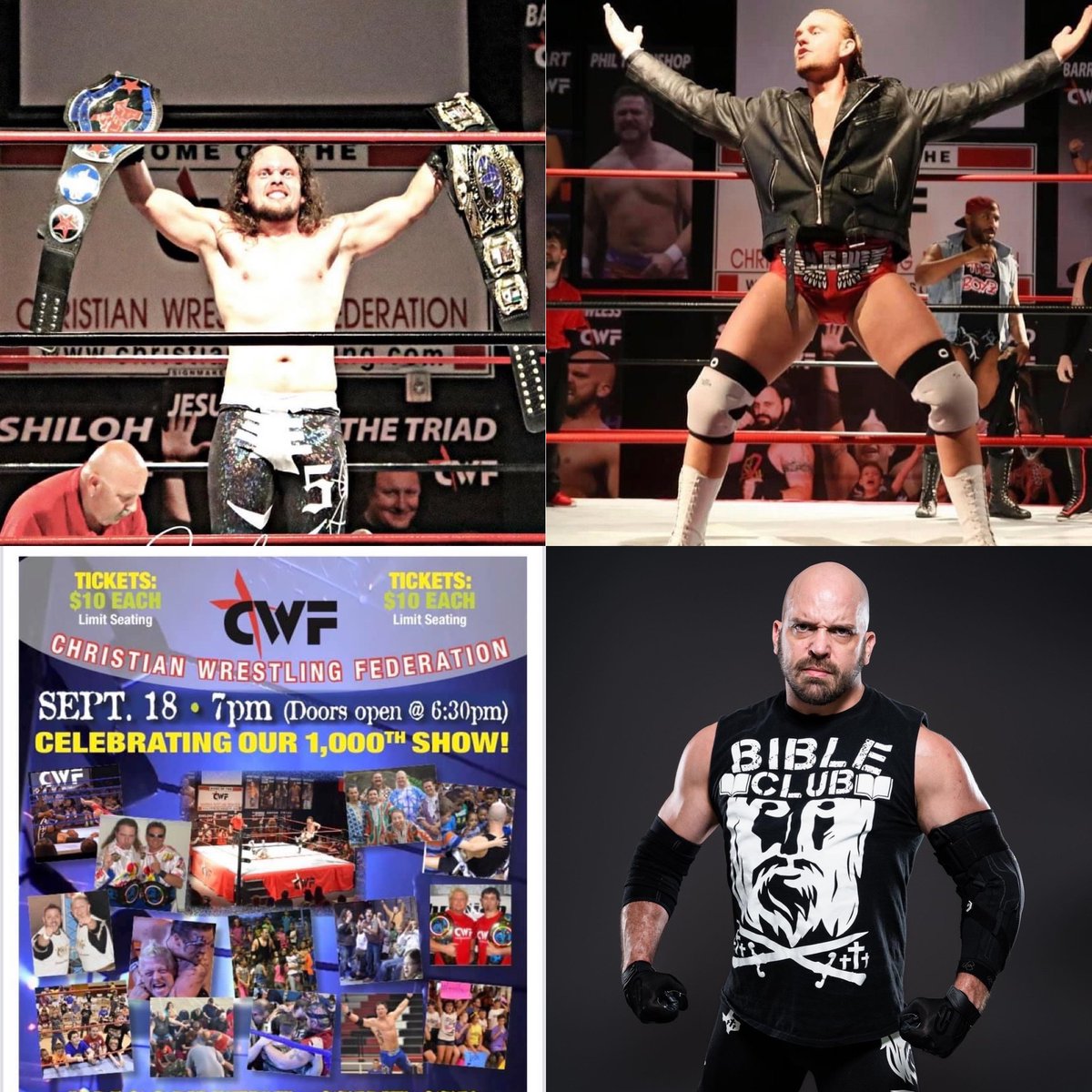 CWFTexas's tweet photo. This Saturday Sept. 18th @ The CWF 1000th show What does Double champ Barrett Brown  and Bam Bam Malone have in store for Johnny Lawless this Saturday night??? https://t.co/ygoqiFOVKY