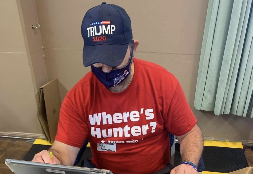 BREAKING: The Los Angeles Gubernatorial recall election worker who intimidated Democratic voters at the polls today while wearing a Trump hat and a “where’s Hunter” shirt is FIRED by the LA County Registrar. RT IF YOU AGREE WITH LOS ANGELES’ DECISION TO SEND HIM PACKING!