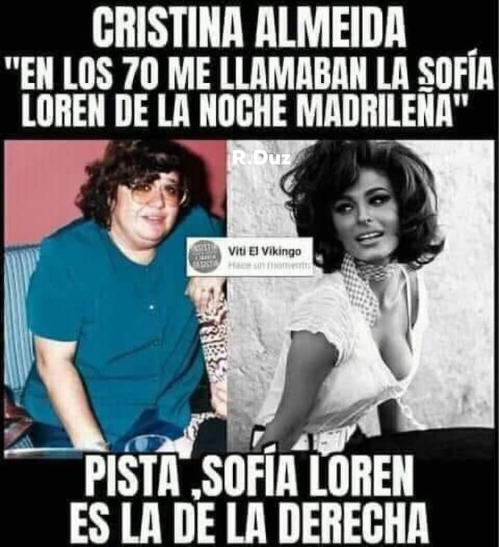 🇪🇦Jesús🇲🇫 on X: "@Joanbondia1 Para pibon, la Cristina Almeida🤣🤣  https://t.co/J03vUJ44Ob" / X