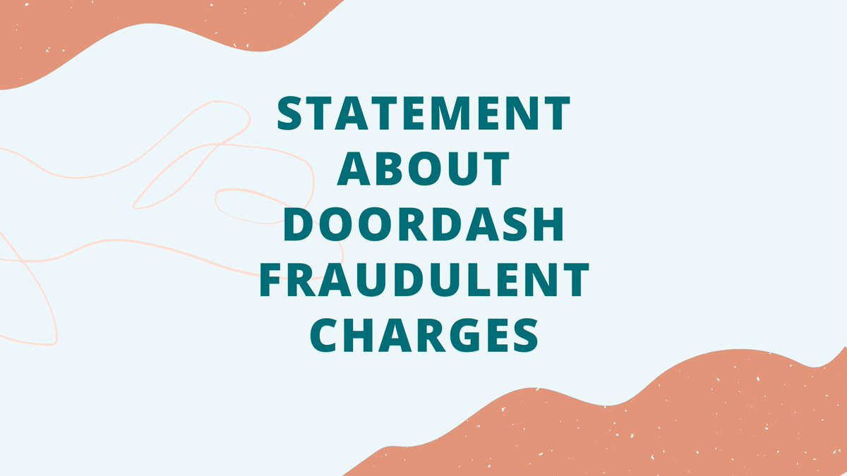 hustle_mkt's tweet image. A statement about @DoorDash fraudulent charges.