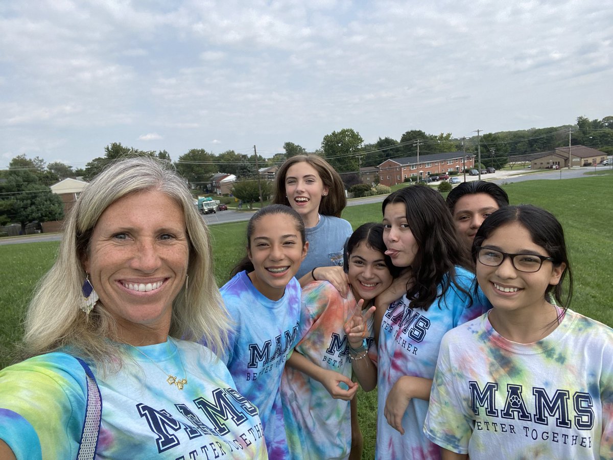 SharonD_Lilly's tweet photo. Spirit week is underway! Our school-wide tie dye on Friday had awesome results! @MtAiryMiddle https://t.co/GuDEB2XhB0