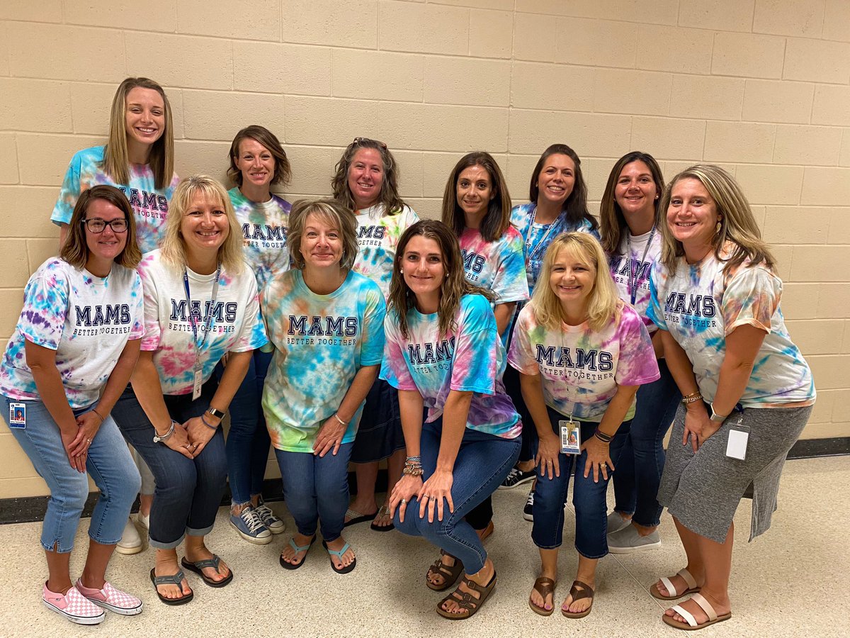SharonD_Lilly's tweet photo. Spirit week is underway! Our school-wide tie dye on Friday had awesome results! @MtAiryMiddle https://t.co/GuDEB2XhB0