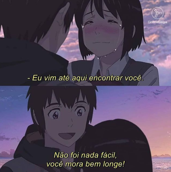 Isso não me ajuda a lembra de você Your Name (2016)  Frases marcantes de  filmes, Frases de filmes, Filmes de anime