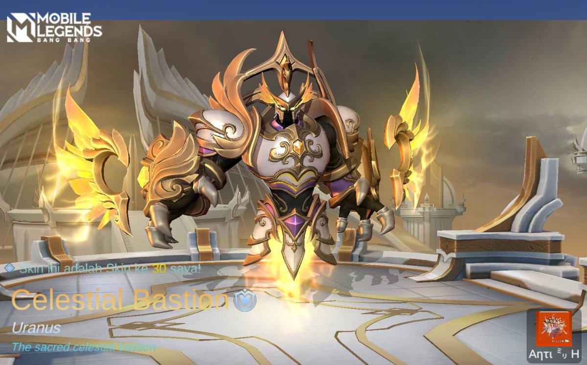 Xandword's tweet photo. Saya baru saja mendapatkan Skin baru Celestial Bastion di Mobile Legends: Bang Bang! Ayo kita berhadapan melawan Player MOBA terbaik dunia bersama-sama! 
https://t.co/jUNFpd4dMY https://t.co/g76GOTiKnI