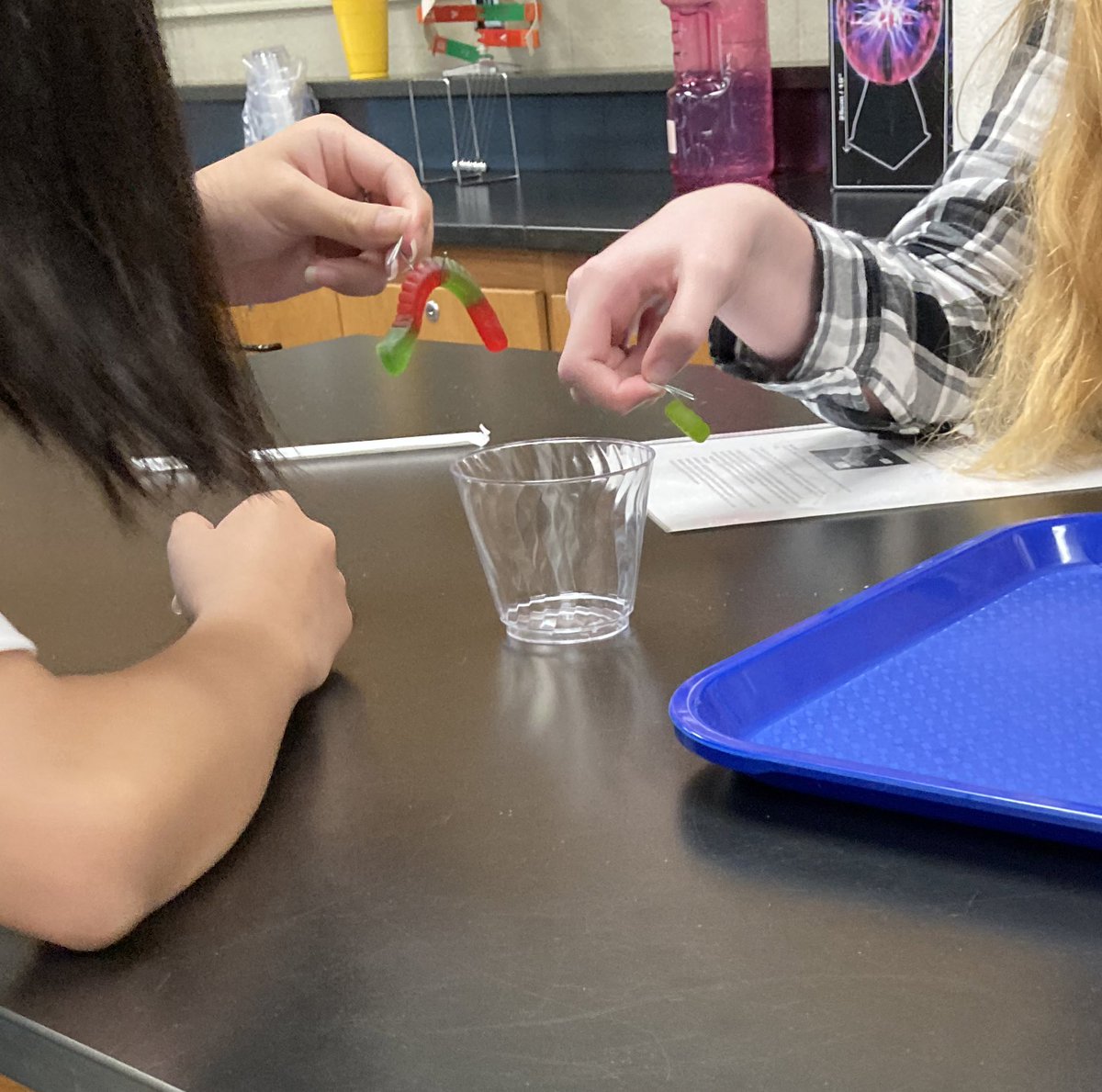 Started our first full week with lots of collaboration…..the cup challenge in 6th grade and Save Fred in 7th grade #pvpantherpride #peqpantherpride <a href="/MrsGallanthen/">Gena Gallanthen</a>