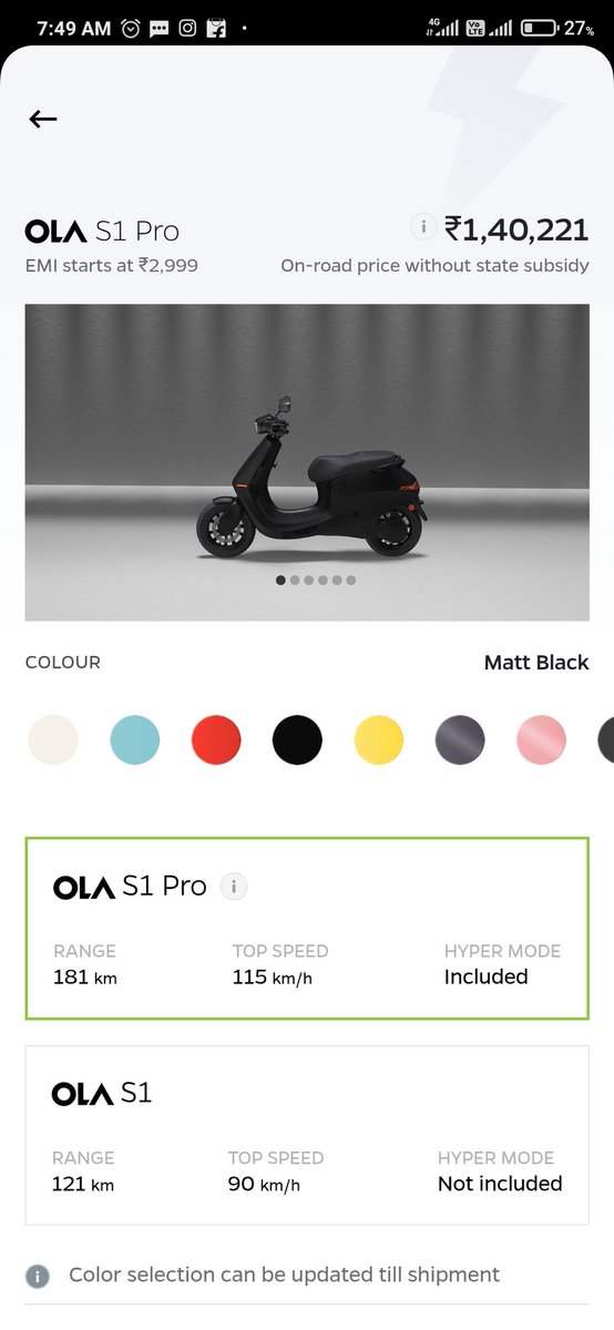Hrushikesh9009's tweet photo. @bhash @OlaElectric @bhash Why OLA price is not reduced in Maharashtra, EV Policy 2021 of Maharashtra is live now, Other manufacturers reduced thier prices then why not OLA it Should be cheaper by 24,500Rs please update OLA i want to purchase it but waiting for price reduction https://t.co/gr6fjKI8A7