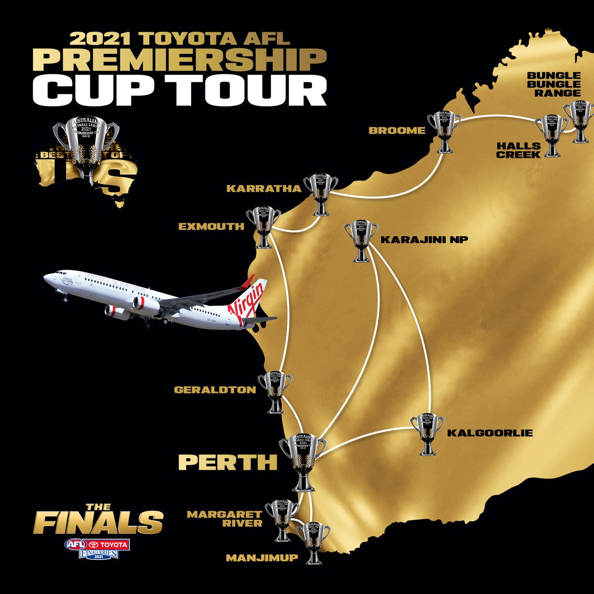 Head to Mercure Perth this weekend to snap your photo of the 2021 Toyota AFL Premiership Cup at one of the following sessions! 🏆 17th Sept 5pm-7pm 🏆 18th Sept 6pm-8pm 🏆 19th Sept 5pm-7pm For more details on the upcoming AFL Grand Final, click the link! destinationperth.com.au/event/2021-toy…