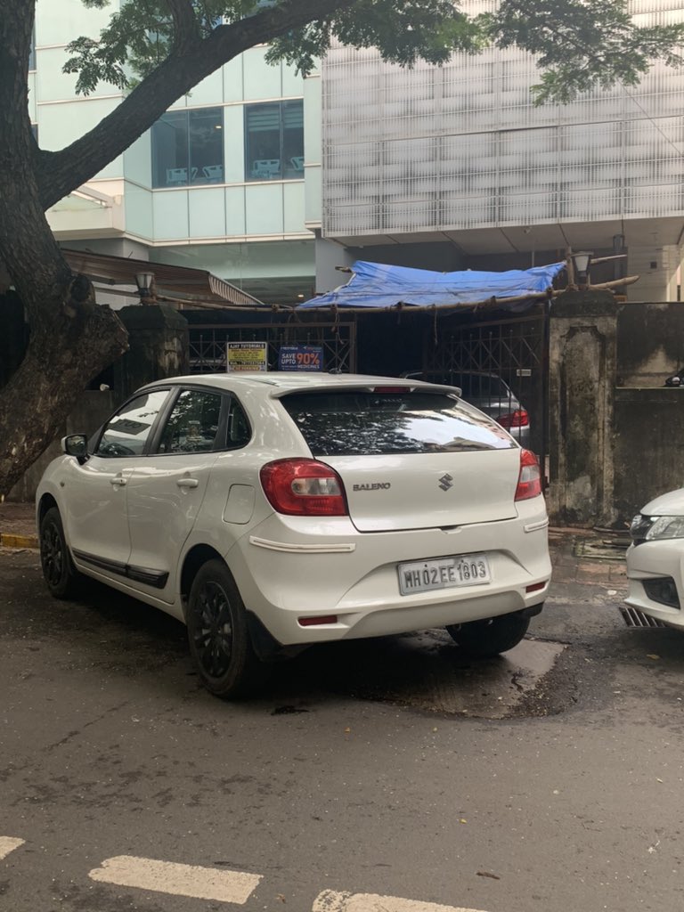 devrulz's tweet photo. Irresponsible people: Had to leave for my work but some car owner has parked his vehicle right in front of my building gate. 

Tried using the MTP app it’s for reporting it but due so some bug it is getting failed. Car No: MH02EE1803

#mumbaipolice #earlymorning 
@MumbaiPolice https://t.co/LI24fG1M6H