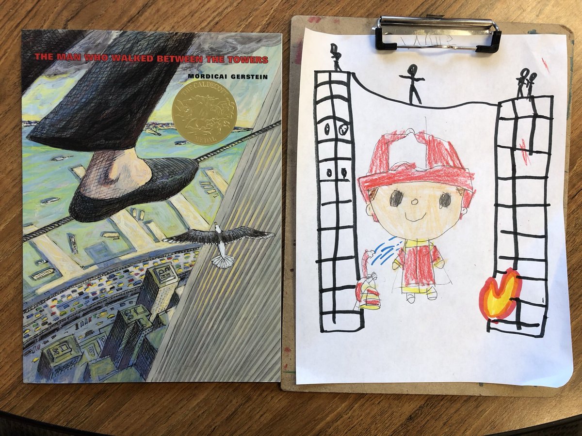 Last week we honored Patriots Day and discussed our strong and amazing country! We talked about our first responders and wrote letters to thank them, read a story about Philippe Petit, the man who walked between the Twin Towers in 1974, and learned how to draw a firefighter! 🇺🇸👩‍🚒