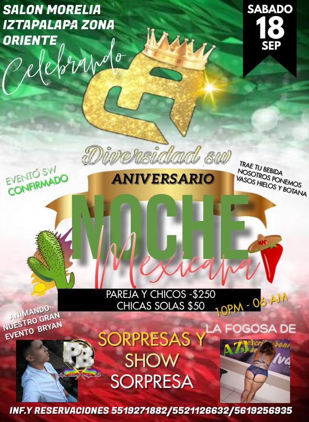 Diversidadsw's tweet photo. Los esperamos este 18 de septiembre en el club bananas ( salon Morelia) celebrando un año más todos están invitados. Grandes sorpresas mucha diversión https://t.co/cnh2MqnYe5