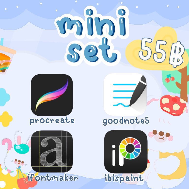 Onlyhappyapp's tweet photo. ꕀ🩴🌷🐇Mini Set 🍞🧈 ✿ 
— set ละ 55฿ (ขายแยก 25฿/app)
—แอพแท้ อัพเดตฟรี

🖇สอบถาม/สั่งซื้อทักไลน์ได้เลยงับ
(ร้านหลักส่งเอง รีวิวเพียบ)
#แอพไอแพดควรมี #แอพดีบอกต่อ #แอพเพื่อการศึกษา #แอพios #procreate #goodnotes5 https://t.co/w3UcylZ0of