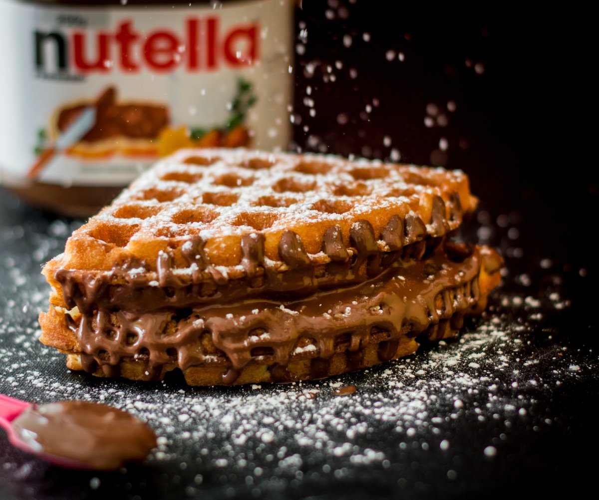 For a kid #friendly twist on an old #favorite try Nutella. Really happy #kids love home made #waffles.   Visit MamaTeresasKitchen.com to see #waffleirons and other #smallappliances.  #breakfast  #orange #homemade #school #schooldays #yum