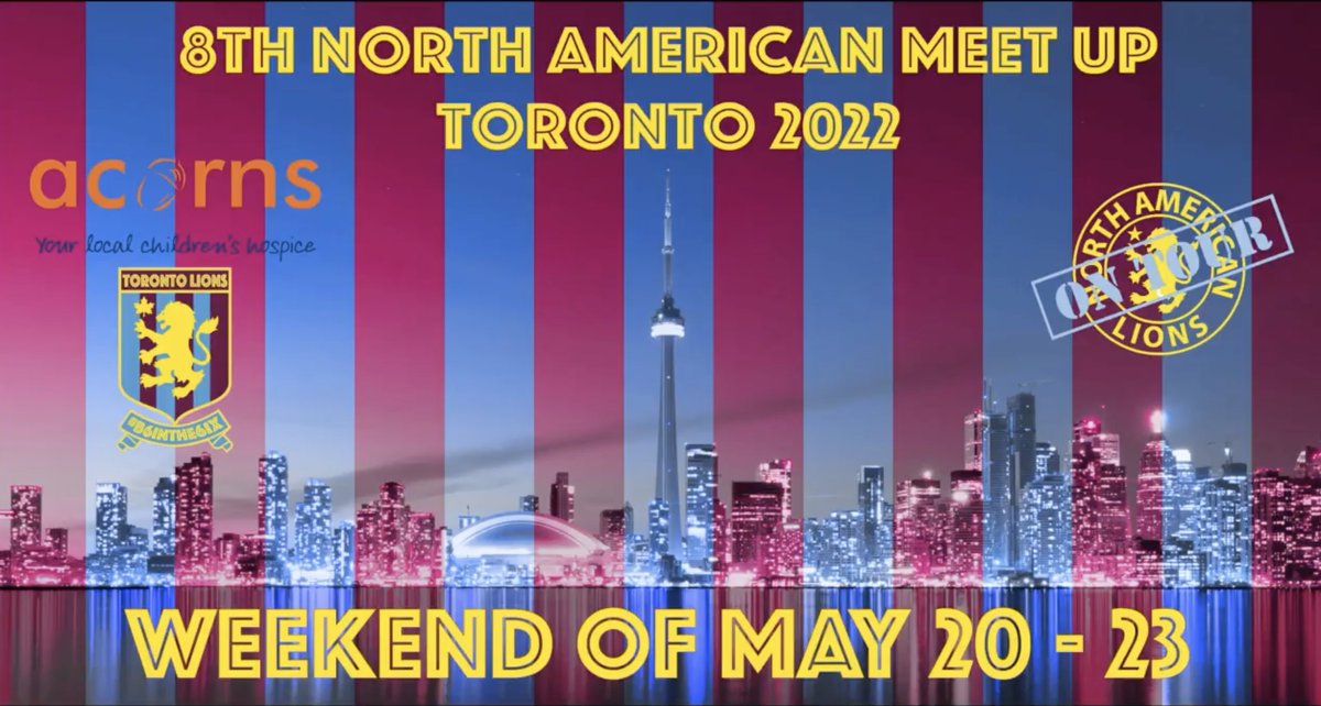 Drum roll please....the new dates for the covid-delayed <a href="/AVFC_NAmerica/">North America Aston Villa Supporters ⚽️🦁🇨🇦🇺🇸</a> Meet-Up have been announced by <a href="/TorontoLions/">Aston Villa Toronto Lions 🇨🇦</a> #avfcna #toronto2022 More details to come!