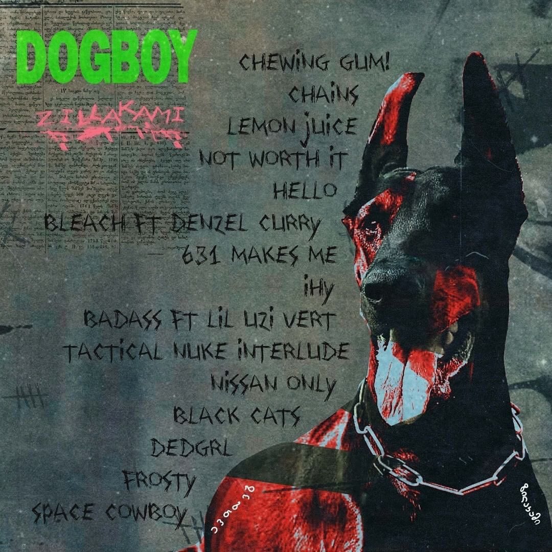 OGMusicCo's tweet photo. .@zillakami drops the tracklist to his debut solo album ‘Dogboy’ featuring @denzelcurry and @LILUZIVERT 🐾 #OGM 

+ read more ✍️: https://t.co/FEyFBAX9wK https://t.co/VbEUY4udlR