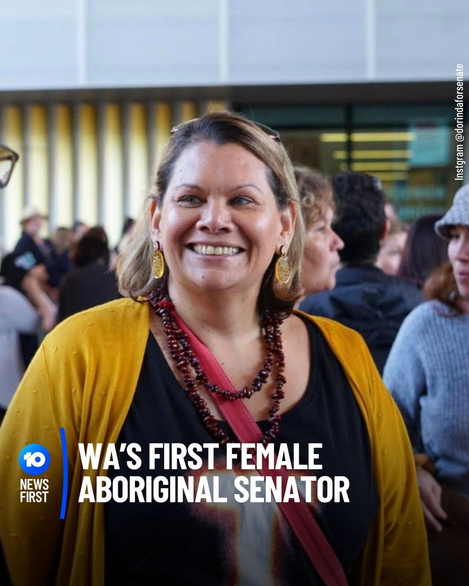 10NewsPER's tweet photo. Yamatji-Noongar woman Dorinda Cox has made history as WA's first female First Nations Senator for the Greens. Replacing Senator Rachel Siewert, who resigned on September 6. #perthnews https://t.co/ZOJbI3BzYd