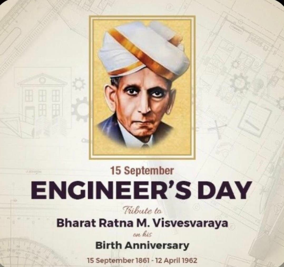Happy Engineers Day 🙏 in memory of one of the greatest visionary, administrator, engineer 

#SirMVisvesvaraya 
#EngineersDay2021