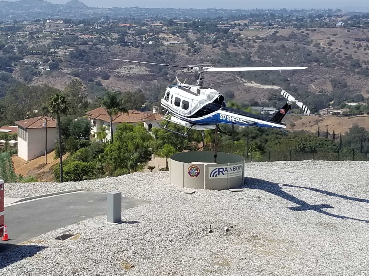KPBSnews's tweet photo. Just in time for the peak of wildfire season, San Diego County’s first heli-hydrant is now accessible to the region’s fleet of fire-fighting helicopters to help combat wildfires.

https://t.co/k6KdZz3GO4 https://t.co/HLc5B9Myd4
