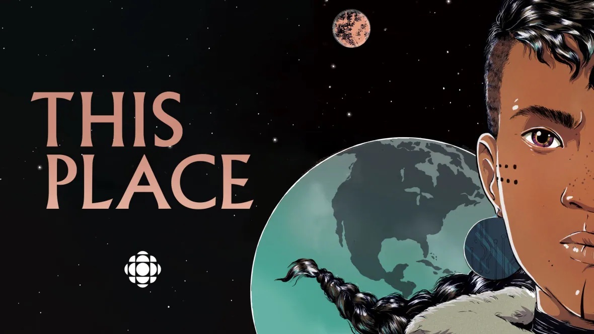 INDG150Plus's tweet image. The podcast based on the acclaimed graphic novel, This Place is a journey through 150 years of Indigenous resistance &amp;amp; resilience. Hear dramatizations &amp;amp; interviews with your host &amp;amp; time-guide storyteller Rosanna Deerchild. Listen here on @cbcpodcasts: bit.ly/3DEyeBd