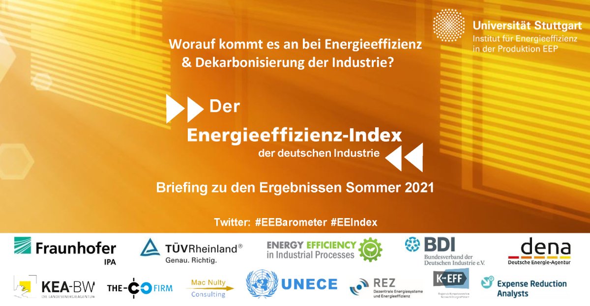 StefanMBuettner's tweet photo. Worauf kommt es an bei #Energieeffizienz &amp; #Dekarboniserung der #Industrie? Dazu haben uns über 700 Unternehmen Auskunft geben. 
Noch wenige Stunden bis zur Auflösung im Kontext des EEP #Effizienz-Gipfel: Mi 15/09/21 von 10-12.30 - https://t.co/8ezGh9WhFk
#EEIndex #EEbarometer https://t.co/svzrQRwb4V
