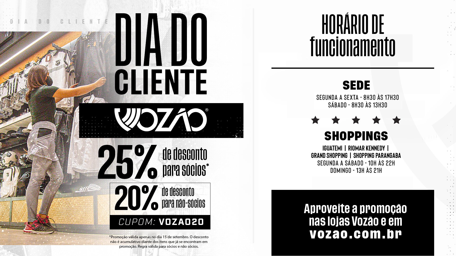 Aproveite o cupom de desconto na Semana do Cliente