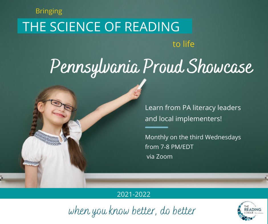 Join The Reading League PA as we launch our PA Proud Showcase! Learn how PA organizations, educators, administrators, &amp; families are implementing the SoR! Register in advance for this meeting:
us02web.zoom.us/meeting/regist… 
<a href="/reading_league/">The Reading League</a> <a href="/ReadingLeaguePA/">The Reading League PA</a>