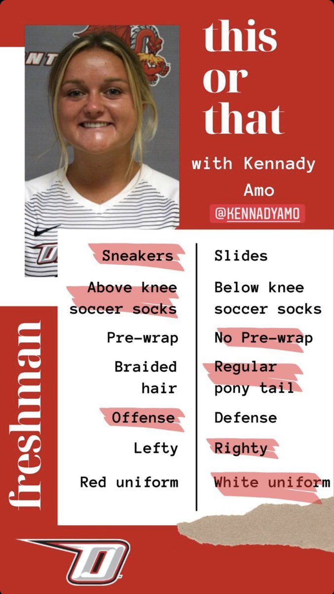 SUNYOneontaWSoc's tweet photo. Tune in weekly for posts getting to know some of our players. Up first: 
(S) Miquela Quiles 
(Jr.) Abbey Wood 
(Soph.) Kaitlyn Sorok 
&amp; (F) Kennady Amo 
#HereWeGoO #NCAAD3 ⚽️🐉 https://t.co/EckmUOARgY