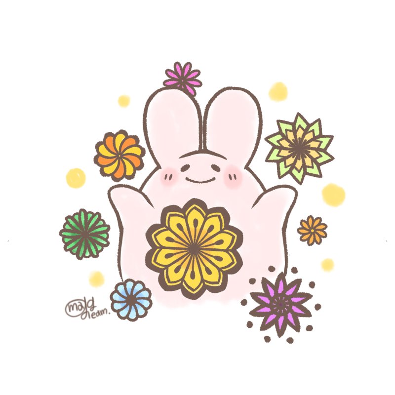 イラスト 笑顔の花が咲きますように Pixiv イラスト Illustration うさぎ 一日一絵 Pixiv 毎日更新中 ツイレポ