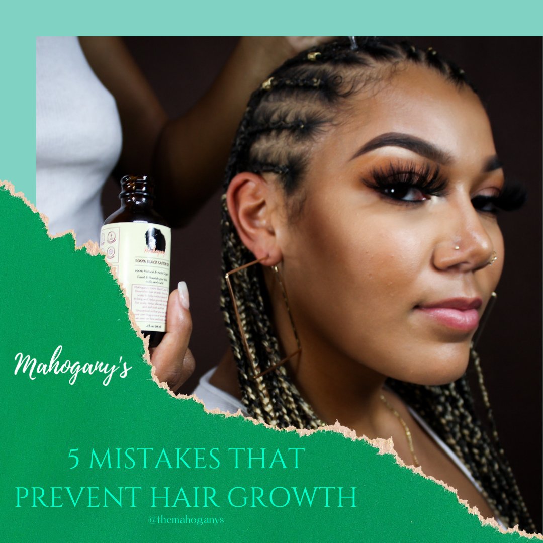 themahoganys1's tweet photo. What’s 5 things that could be preventing your hair growth? 

• Too much stress
• Break-off and shedding from some sort of damage
Not getting enough hair-healthy nutrients or drinking • enough water 
• Dirty scalp; hair follicles not being able to grow properly 
• Spli https://t.co/xHkR1NqpM9