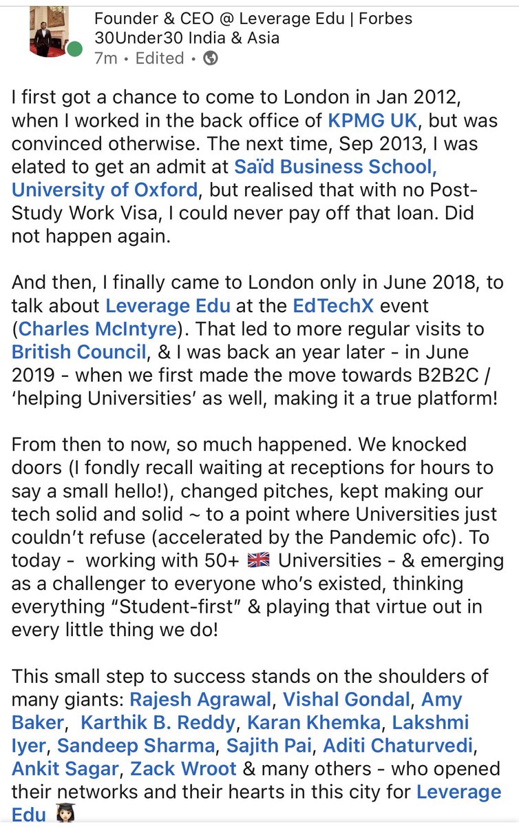 Akshay001's tweet photo. We are on ‘our’ journey, playing by our playbook, our own virtues, &amp; our own little dreams!

MASSIVELY PROUD to announce the opening of our first UK office in London 💂‍♀️/ &amp; grateful to so many mentors, friends who helped us get to the big ground✨

@digvijaygagneja @ambesh_tiwari https://t.co/BcmbsAvhHR