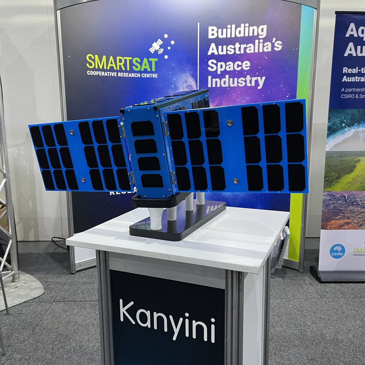 SASIC_Aus's tweet image. Premier @marshall_steven and @JohnGardnerMP, Minister for Education are here with students from Findon High School who have just been announced as winners of the #SASAT1 Naming Competition for their submission to name the 1st state satellite: Kanyini! 🛰  #AUSpaceForum @APY_Lands