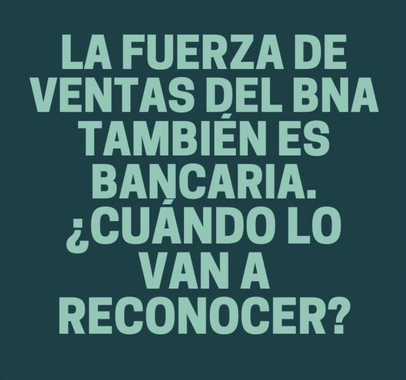 FuerzaVentasBNA's tweet photo. @aleberco la situación de los trabajadores precarizados de BANCO NACION es insostenible, consúltale a Lozano sobre la falta de resolución por nuestro encuadre hace mas de una década. #SomosBancarios #Brotesverdes https://t.co/VI2wdwCdcF