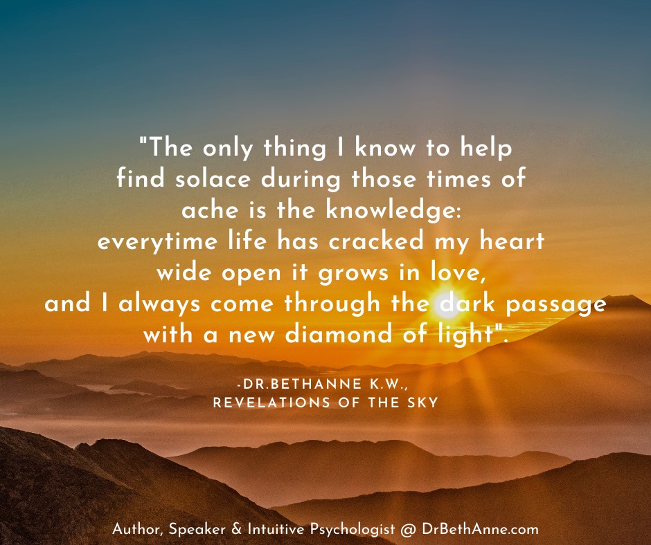 DrBethAnneKW's tweet photo. Sending out soft thoughts. 🙏🤍🤗
✨
Words from my book, Revelations Of The Sky.
.
.
✨
.
.
#DrBethAnneKW #RevelationsOfTheSky #Heartbreak #Light #HSP #Empaths #EmpoweredEmpath #Grief #Loss #Heal #AlchemyOfGrief #2021LivingNowBookAward https://t.co/I5HcyXUkoZ