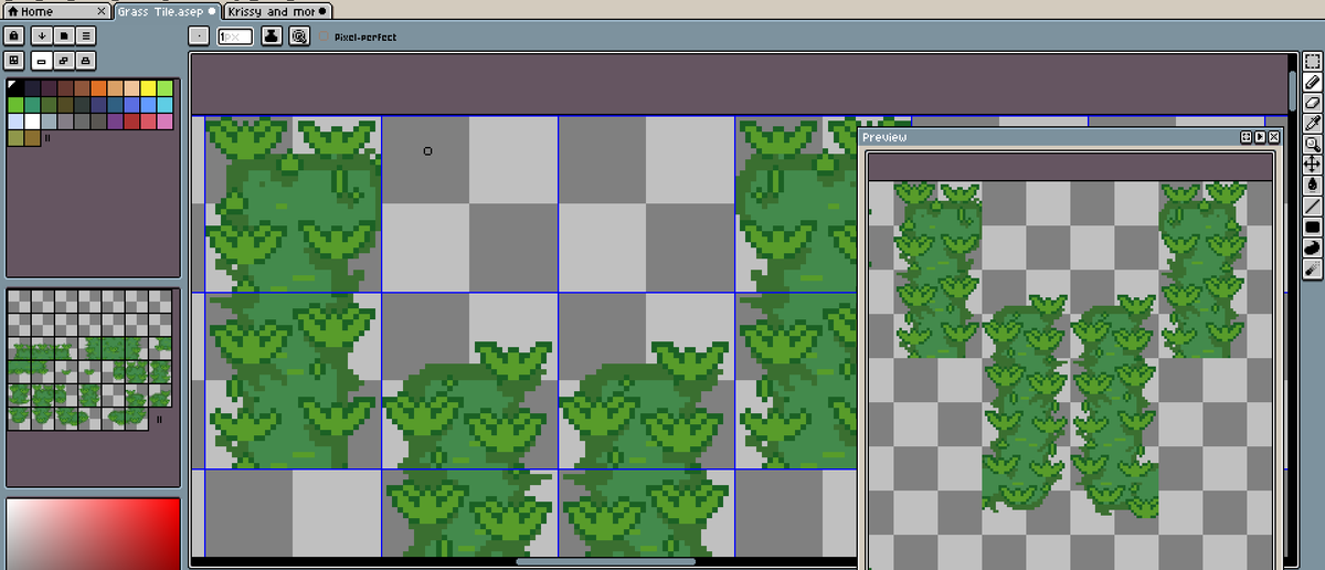 KrissyMischie's tweet photo. Guys, I been staring at Michimon's grass tiles for a long time now... making progress... https://t.co/NNAHLi7JTm