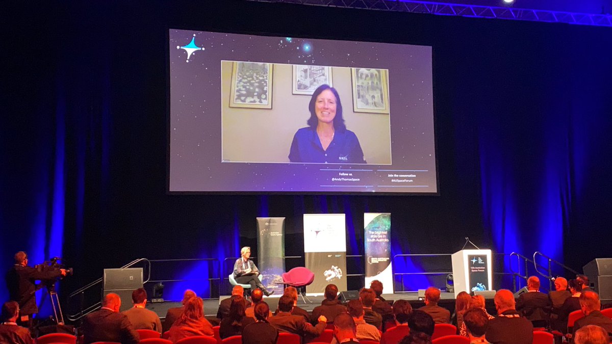 IonPlants's tweet image. .@ToryShepherd in conversation with Shannon Walker @NASA ‘sciencing at the weekends on the ISS’ 153
concurrent experiments need attention #AUSpaceForum