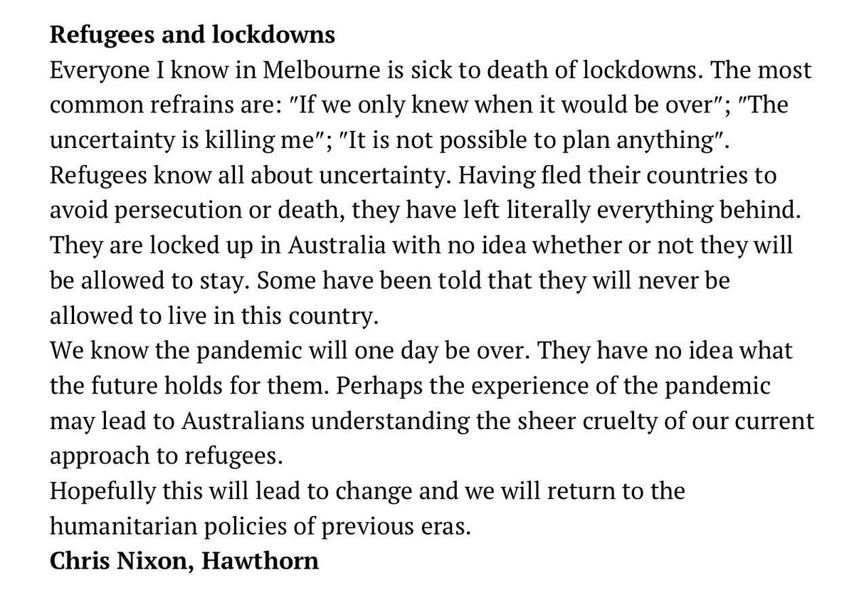 racvictoria's tweet photo. Excellent letter in today’s The Age. https://t.co/q4ESp11Mj2