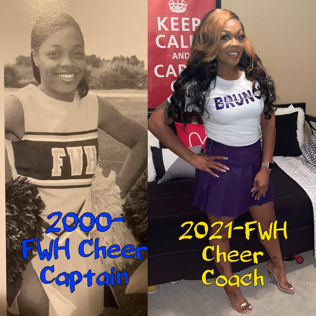 FabSheka's tweet photo. September 14th is National Cheerleading Day! So in honor of OUR DAY, here goes! #NationalCheerleadingDay #CheerleaderForever #FromTheSidelineToTheCoachesCorner #LiveLoveCheer #WildcatsForever 💙💛 https://t.co/z8AGqAV58R