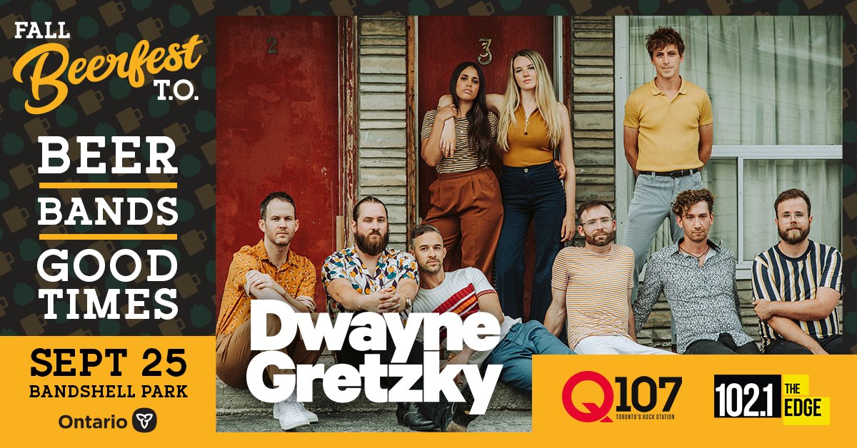 FallBeerFestTO's tweet photo. One. Week. Away.
@dwayne_gretzky and the greatest songs of all time on the @SchickHydro Bandshell Stage.
And a wicked selection of πΊ
Tickets: https://t.co/qsTizTeHFK
Supported by @Q107Toronto
@the_edge @ExploreON #BeerFest #FBFTO https://t.co/VXpgnI9oXm