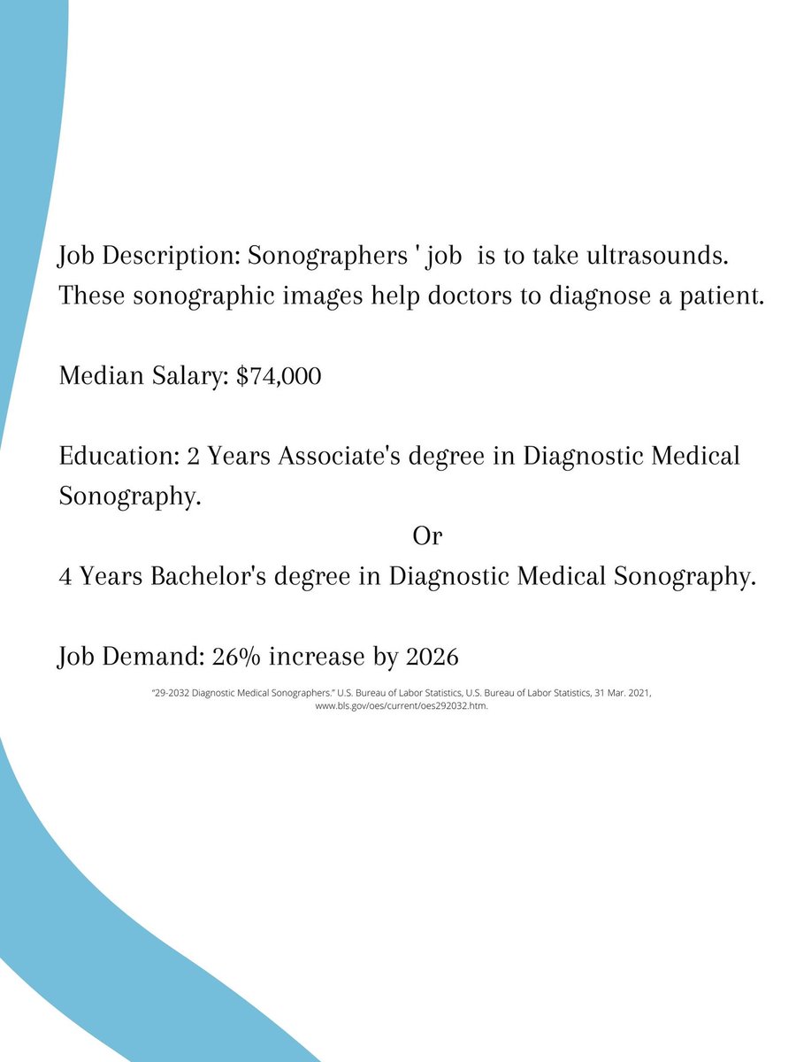 ⚕️Health care field is more than doctors and nurses.We are here to share you more information about career choices that are involved in healthcare field.                            ⚕️Learn a little more about Sonographers today !