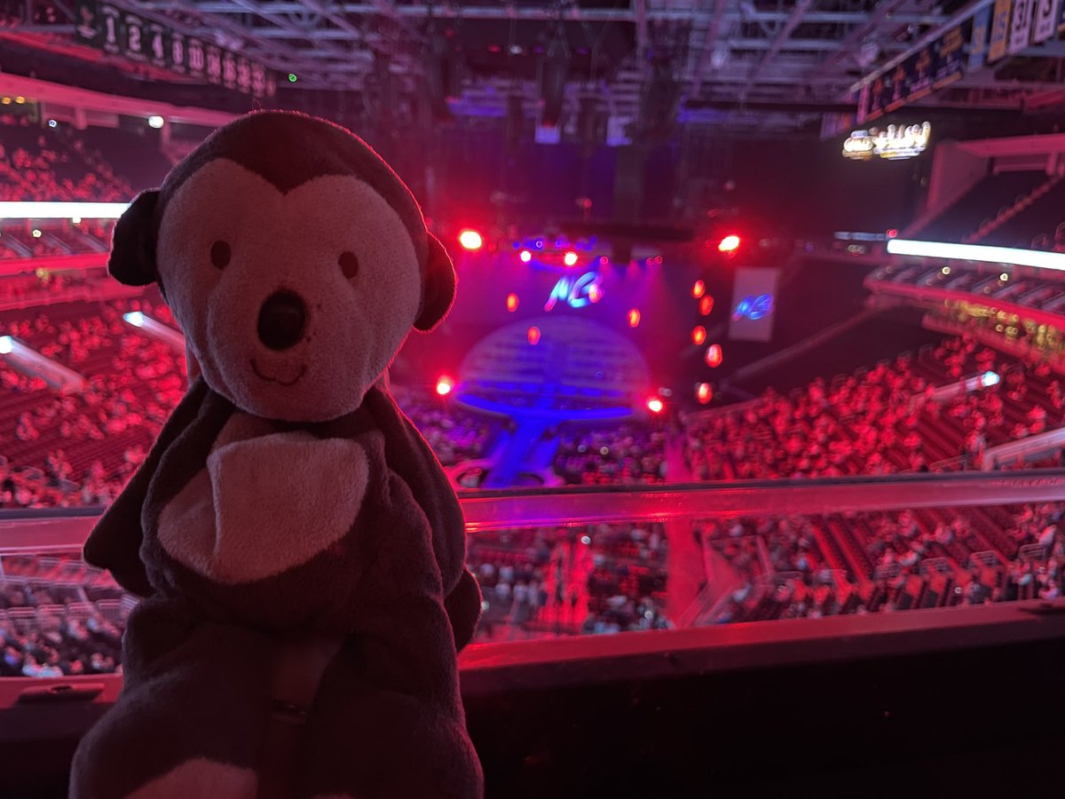 chromaticblackd's tweet photo. #bublemilwaukee Monkey is Bubleโs biggest fan. He wouldnโt miss the showโฆ heโs been patiently waiting for his big night out! https://t.co/M1EYv5duAa