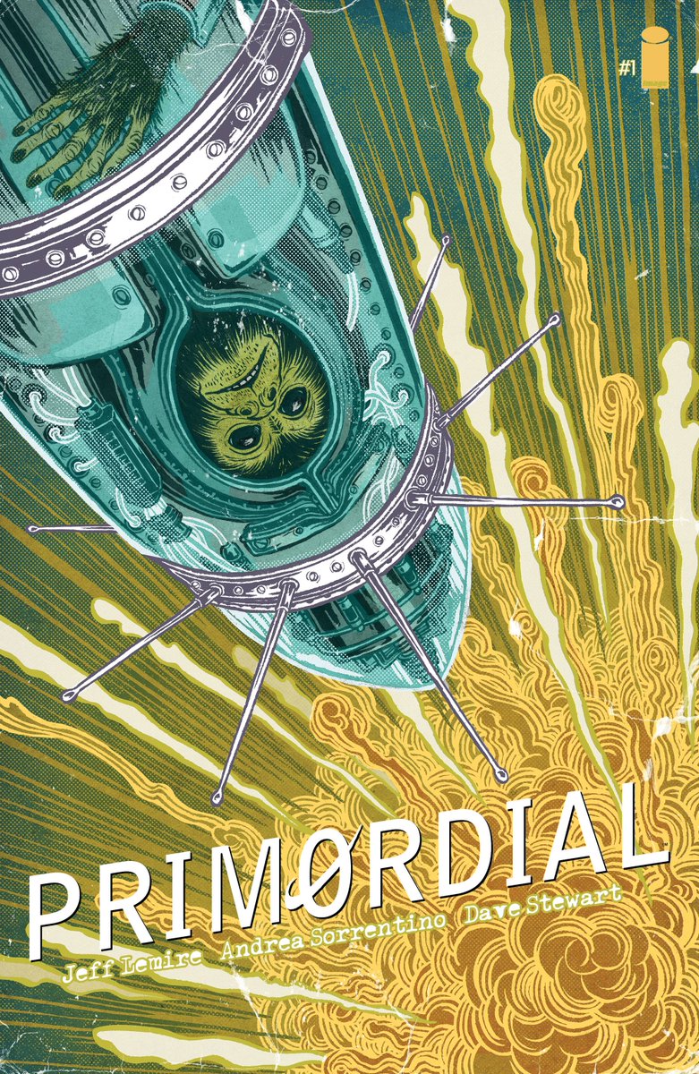 OUT TOMORROW!!!

PRIMORDIAL #1
Writer:  @JeffLemire 
Artist:  @And_Sorrentino 
Colorist:  @Dragon_MNKY 
Letters & Design:  @swands 
Cover A:  @And_Sorrentino  
Cover B:  @cjwardart 
Cover C:  #DustinNguyen
Cover D: @yukoart 
Publisher:  @ImageComics