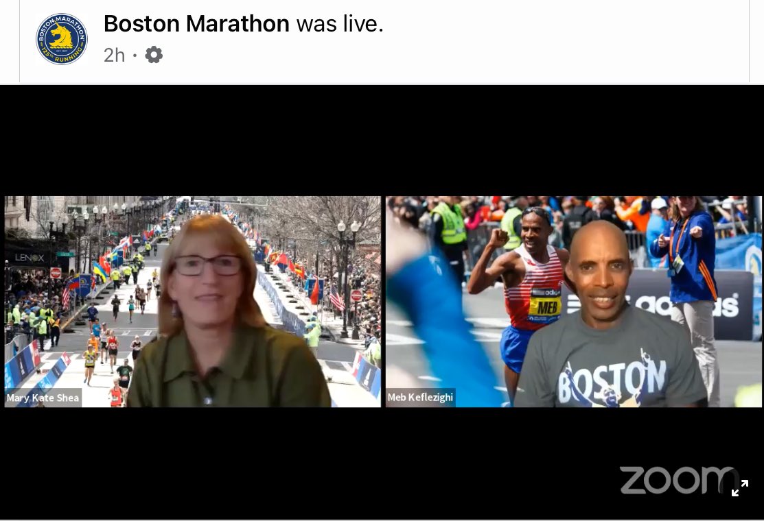 KVSwitzer's tweet photo. Go Meb Keflezighi! So great to see you! Checkout the Facebook Live recording.
https://t.co/wWwlGNFWDf
๐๐๐๐๐๐๐
#RunTo125 #BostonMarathon
#261Fearless #261AvtivateYou #261movetheworld #261fearLESStogether #Runwith261
#AdidasWomen #AdidasRunning #adidas #peloton https://t.co/mysjtpcC47
