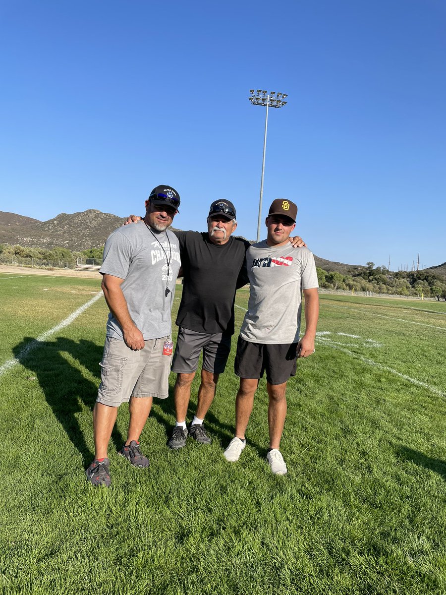It was fun having three generations coach them boys up today!