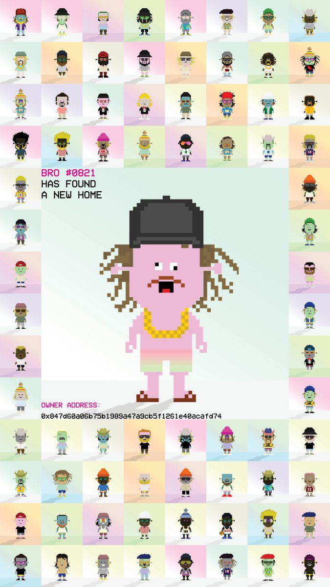 BR0B0TS's tweet image. BROBOT #0821 HAS FOUND A NEW HOME. God speed, brother...

#NFT #brobots #brommunity #nftart