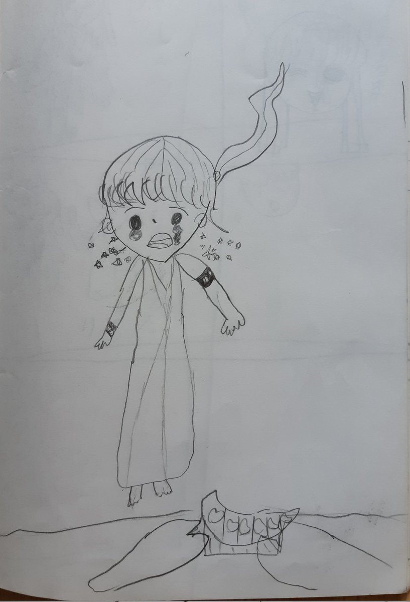 保育園か小1のときの絵。(前も載せたけど)こないだ実家から発掘されて爆笑してたんだけど、一緒に笑ってた母が「あなたの絵には物語があるよね」って言ってくれたの嬉しかったなー。 