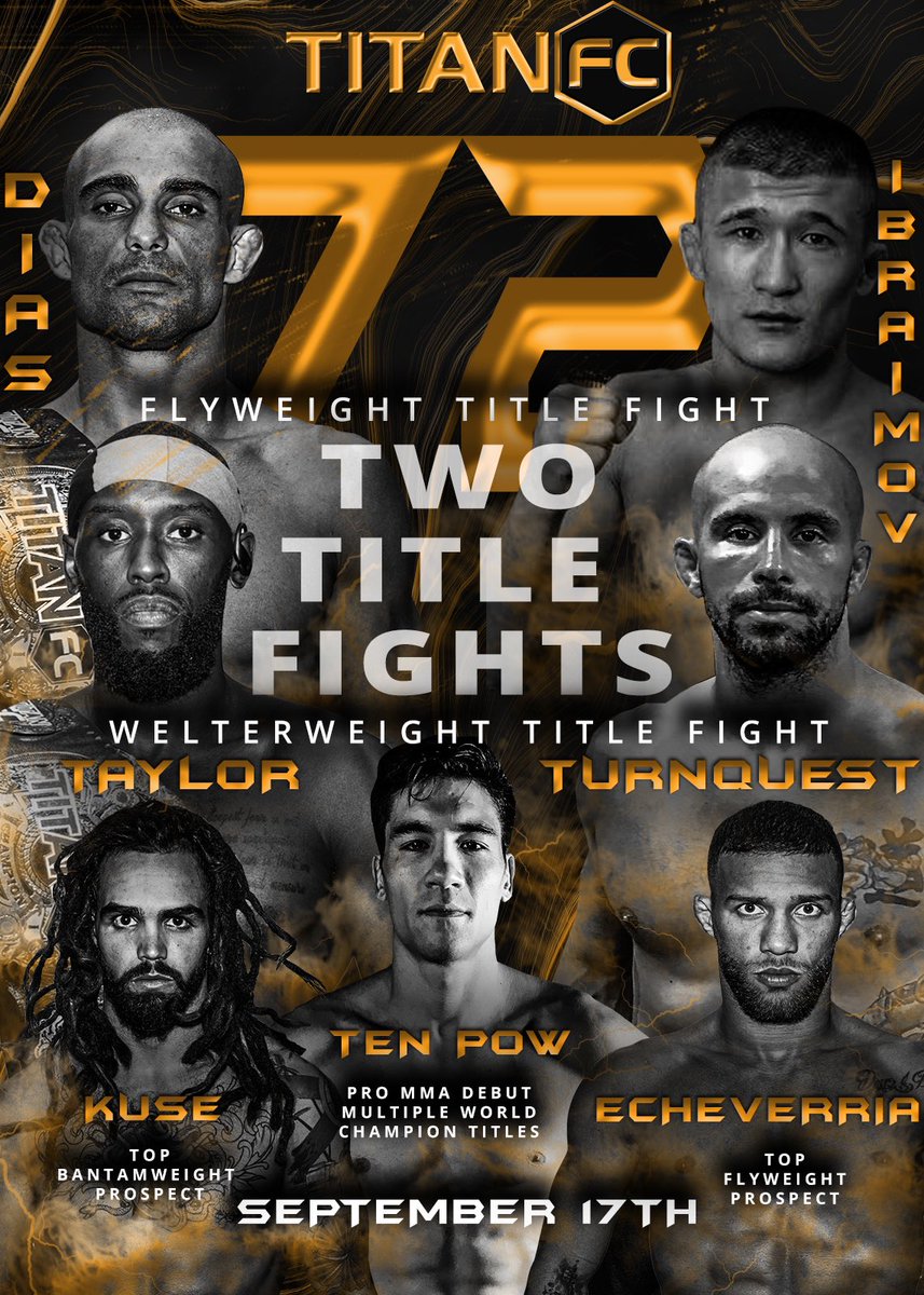 It’s going down on Friday! #TitanFC72 ONLY on FIGHT PASS!
