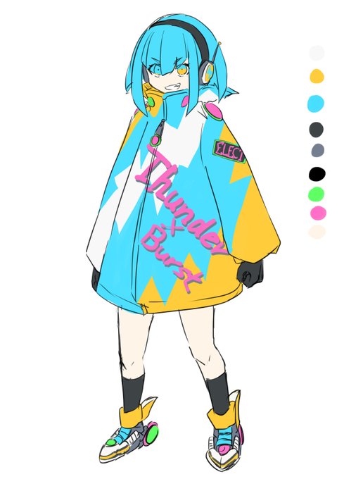 たまにこういうドギツイ配色でキャラを作ってみたくなる 