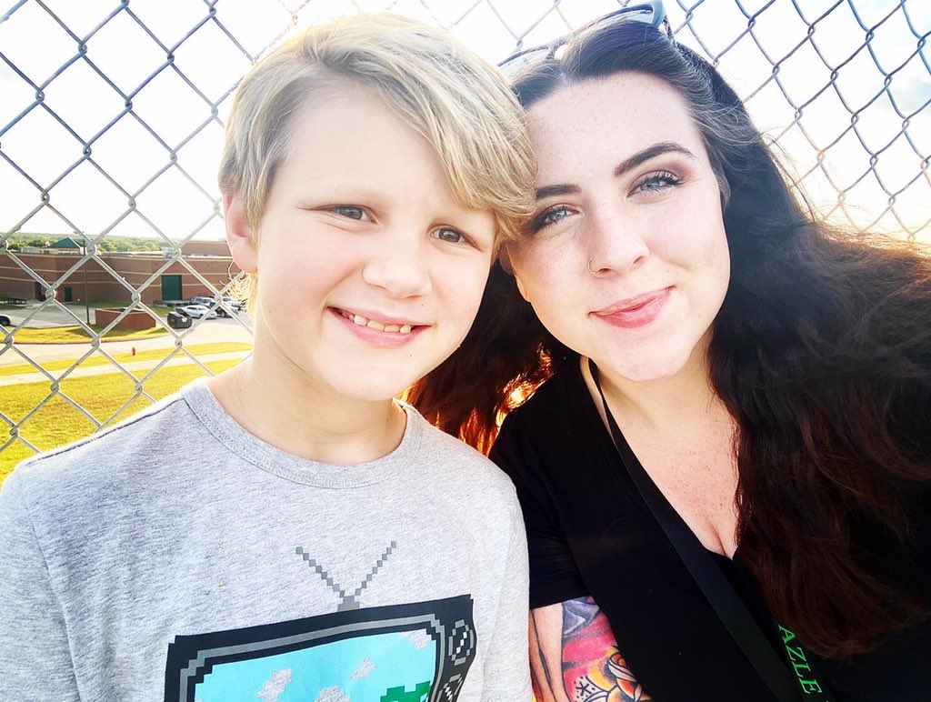 mrs_brown_cte's tweet photo. Took Jackson to his first football game and got to watch a few of my kiddos play. I love our small town. #azleisd @SantoJForteJH https://t.co/ZztPzB4YmD
