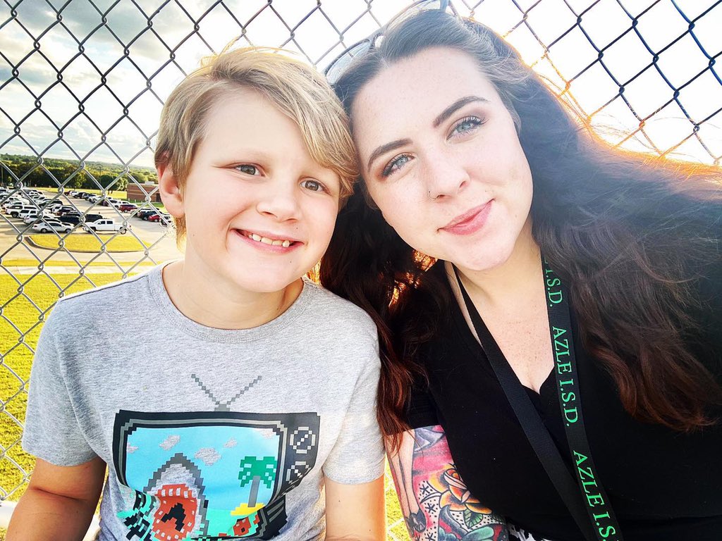 mrs_brown_cte's tweet photo. Took Jackson to his first football game and got to watch a few of my kiddos play. I love our small town. #azleisd @SantoJForteJH https://t.co/ZztPzB4YmD